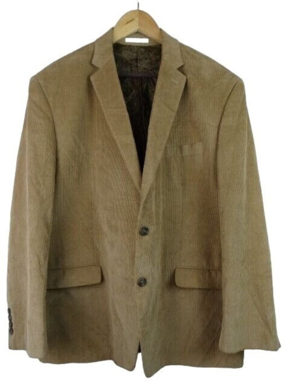 Chaps Men's Suit Jacket Blazer Size 48 Reg Brown Corduroy Sports Coat Jacket